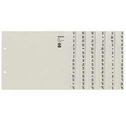 Leitz Registerserien zur alphabetischen Ablage, Papier, Grau