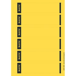 Leitz PC Rückenschilder für Qualitäts-Ordner 180°, kurz, schmal, Gelb