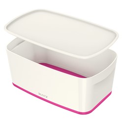 Leitz MyBox® Aufbewahrungsbox Klein mit Deckel, Pink Metallic