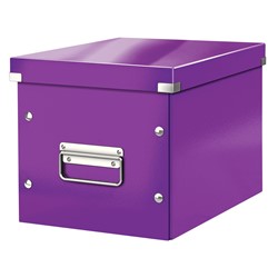 Leitz Click & Store Aufbewahrungs- und Transportbox Cube Mittel, Violett