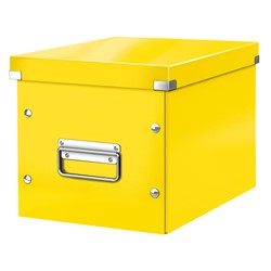 Leitz Click & Store Aufbewahrungs- und Transportbox Cube Mittel, Gelb