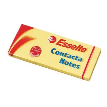 Esselte 83012 - Haft-Notizzettel ›Contacta-Notes‹, 50x40 mm, Gelb