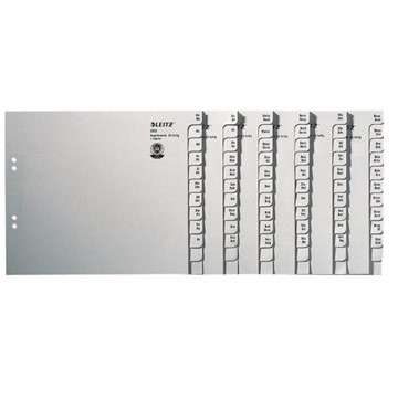 Leitz 13500085 - Registerserien zur alphabetischen Ablage, Papier, Grau