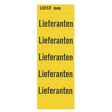Leitz 15080000 - Inhaltsschildchen "Lieferanten", Gelb