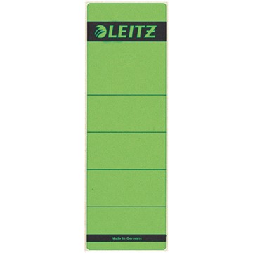 Leitz 16420055 - Rückenschilder für Standard- und Hartpappe-Ordner, kurz, breit, Grün