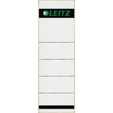 Leitz 16421085 - Rückenschilder für Standard- und Hartpappe-Ordner, kurz, breit, Grau