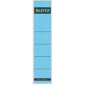 Leitz 16430035 - Rückenschilder für Standard- und Hartpappe-Ordner, kurz, schmal, Blau