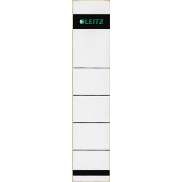 Leitz 16430085 - Rückenschilder für Standard- und Hartpappe-Ordner, kurz, schmal, Grau