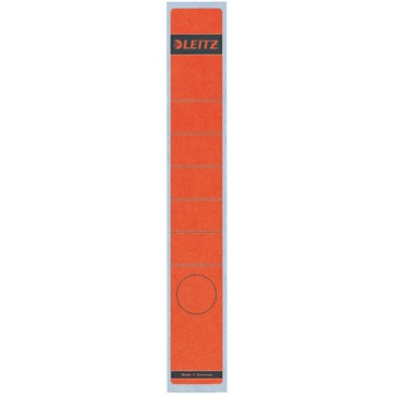 Leitz 16480025 - Rückenschilder für Standard- und Hartpappe-Ordner, lang, schmal, Rot