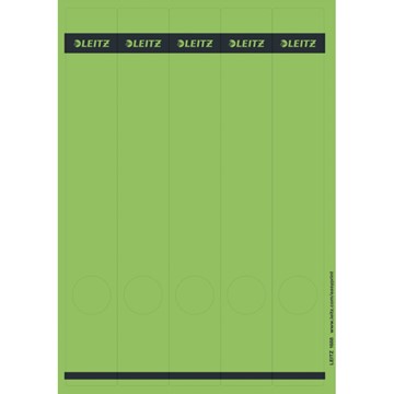Leitz 16880055 - PC Rückenschilder für Qualitäts-Ordner 180°, lang, schmal, Grün