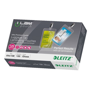 Leitz 33834 - iLAM Heißlaminierfolien 64 x 108 mm, 125 mic, Farblos
