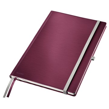 Leitz 44750028 - Style Notizbuch, A4, Liniert, Granat Rot