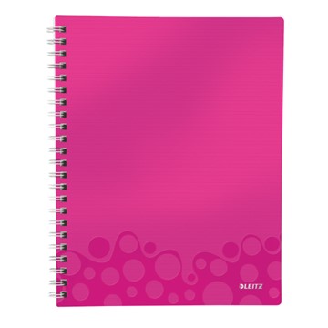 Leitz 46420023 - WOW Get Organised Collegeblock, A4, Liniert, Pink Metallic