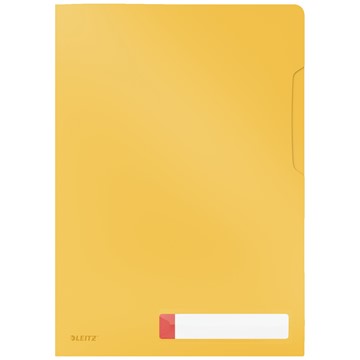 Leitz 47080019 - Cosy Privacy Sichthülle mit Beschriftungsschildchen, A4, Gelb