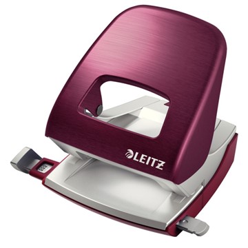 Leitz 50060028 - New NeXXt Style Bürolocher (Metall), Granat Rot