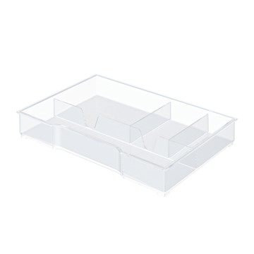 Leitz 52150002 - Schubladeneinsatz für Plus, WOW Cube und Cube Schubladenboxen, Transparent