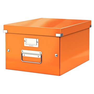 Leitz 60440044 - Click & Store Aufbewahrungs- und Transportbox Mittel (Für A4), Orange