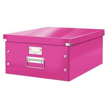 Leitz 60450023 - Click & Store Aufbewahrungs- und Transportbox Groß (Für A3), Pink