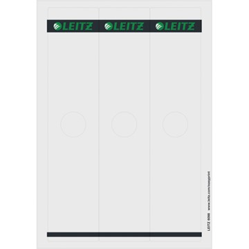 Leitz 60980085 - PC-beschriftbare Rückenschilder für Hängeordner, lang, breit, Grau