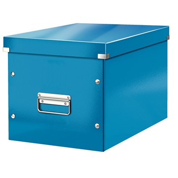 Leitz 61080036 - Click & Store Aufbewahrungs- und Transportbox Cube Groß, Blau