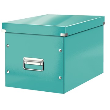 Leitz 61080051 - Click & Store Aufbewahrungs- und Transportbox Cube Groß, Eisblau