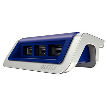 Leitz 62070069 - Style 3x USB Power Ladegerät, Titan Blau