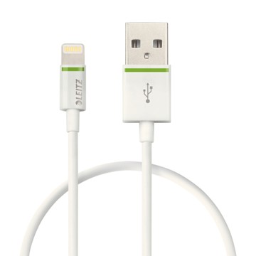 Leitz 62090001 - Complete Lightning auf USB-Kabel, 30 cm, Weiß