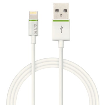 Leitz 62120001 - Complete Lightning auf USB-Kabel, 1 m, Weiß