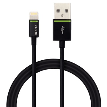 Leitz 62120095 - Complete Lightning auf USB-Kabel, 1 m, Schwarz
