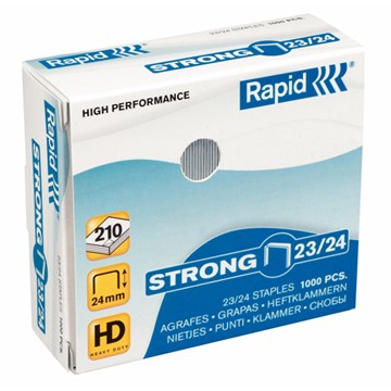 Rapid 24870500 - Strong Heftklammern 23/24, Schenkellänge 24 mm, 1000 Stück