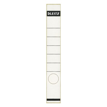 Leitz 16480001 - Rückenschilder für Standard- und Hartpappe-Ordner, lang, schmal, Weiß