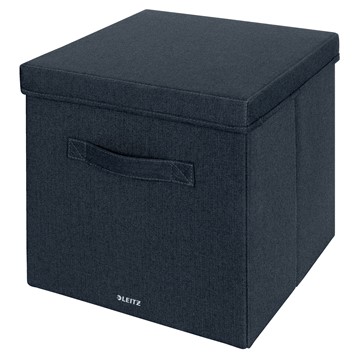 Leitz 61450089 - Aufbewahrungsbox aus Stoff mit Deckel groß, 2er-Pack