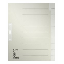 Leitz Register Blanko, Papier, Grau, 10 Blatt