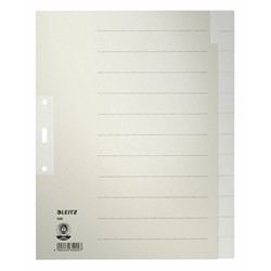 Leitz Register Blanko, Papier, Grau, 12 Blatt