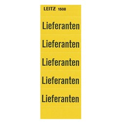 Leitz Inhaltsschildchen "Lieferanten", Gelb