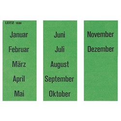 Leitz Inhaltsschildchen Monatsnamen, Grün