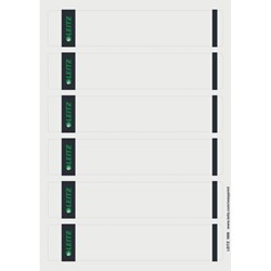 Leitz PC Rückenschilder für Qualitäts-Ordner 180°, kurz, schmal, Grau