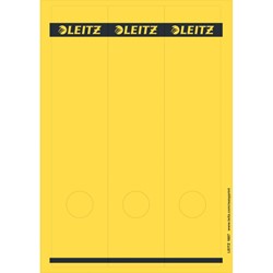 Leitz PC Rückenschilder für Qualitäts-Ordner 180° (Standard und Hartpappe), lang, breit, Gelb