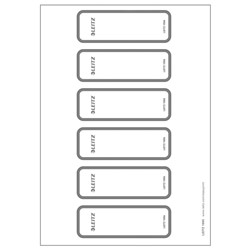 Leitz PC Rückenschilder für Qualitäts-Ordner 180° 1006, 1107, 1117, 1048, 1109, kurz, schmal, Grau