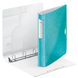 Leitz Active WOW SoftClick Ringbuch, A4, Eisblau Metallic