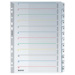 Leitz Wiederbeschreibbare Register, Karton, Grau