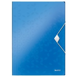 Leitz WOW Eckspannermappe, A4, Blau Metallic