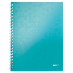 Leitz WOW Collegeblock, A4, Liniert, Eisblau Metallic