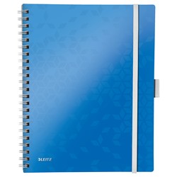 Leitz WOW Be Mobile Collegeblock , A4, Kariert, Blau Metallic