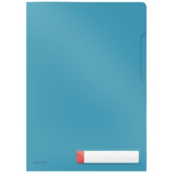 Leitz Cosy Privacy Sichthülle mit Beschriftungsschildchen, A4, Blau