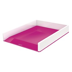 Leitz WOW Briefkorb Duo Colour, A4, Pink Metallic