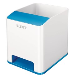 Leitz WOW Sound Stifteköcher Duo Colour, Blau Metallic