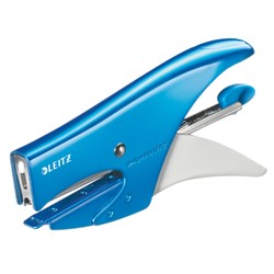 Leitz WOW Heftzange, Hinterlademechanik, Blau Metallic