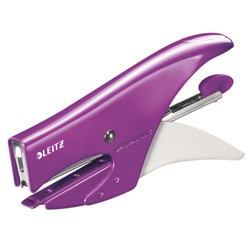 Leitz WOW Heftzange, Hinterlademechanik, Violett Metallic