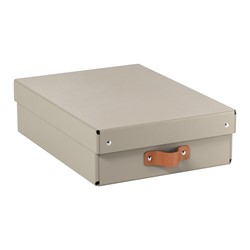 Leitz Puro Aufbewahrungsbox mit Deckel, mittelgroß, flach, 8L, 2er-Pack, Beige